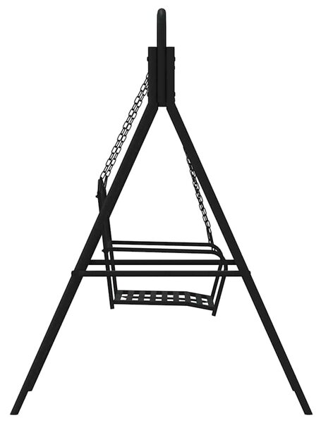 Zahradní houpačka 124 cm černá ocel 318832