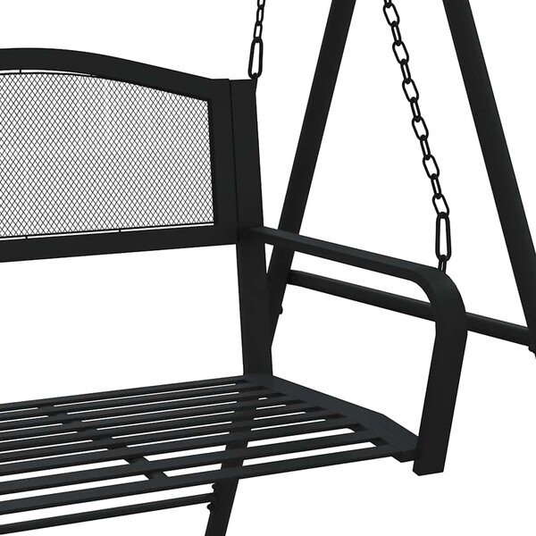 Zahradní houpačka 124 cm černá ocel 318832