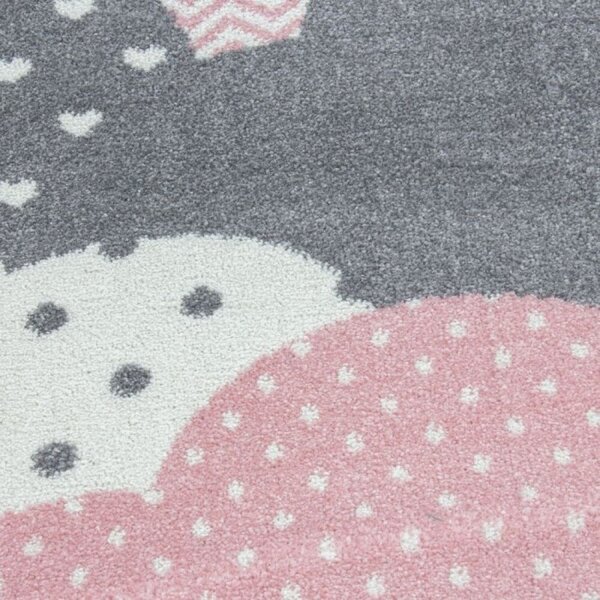Dětský koberec Bambi 820 pink 80 x 150 cm - SLEVA 80 x 150 cm - SLEVA