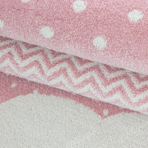 Dětský koberec Bambi 820 pink 80 x 150 cm - SLEVA 80 x 150 cm - SLEVA