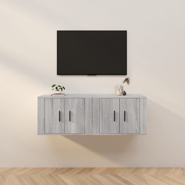 Nástěnné TV skříňky 2 ks šedé sonoma 57 x 34,5 x 40 cm 3188340