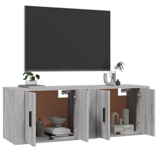 Nástěnné TV skříňky 2 ks šedé sonoma 57 x 34,5 x 40 cm 3188340