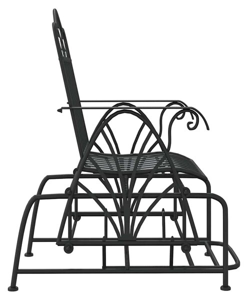 Lavice glider 61 cm černá ocel 318834