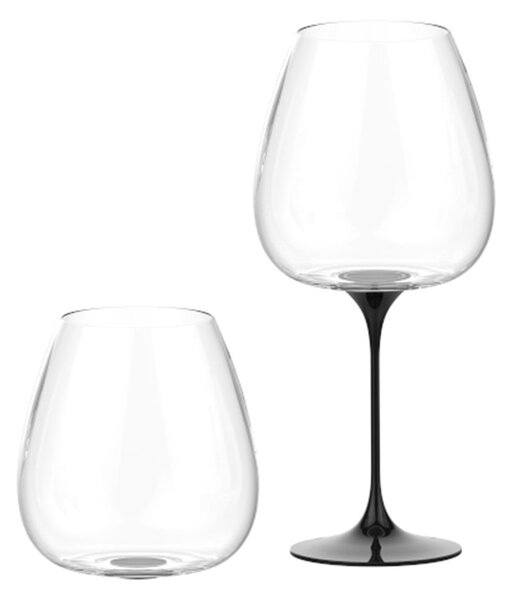 Sada 2 sklenic na víno Langhe + 2 stopky, Trebonn SplitGlass Origini