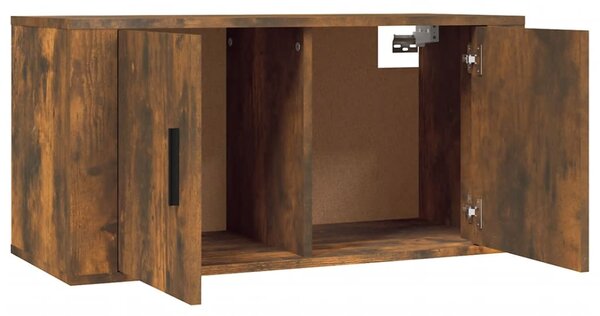 Nástěnné TV skříňky 2 ks kouřový dub 80 x 34,5 x 40 cm 3188355