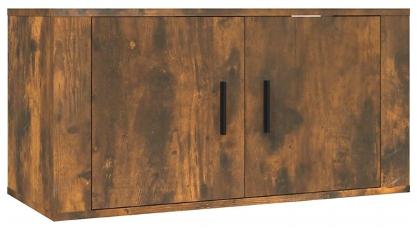 Nástěnné TV skříňky 2 ks kouřový dub 80 x 34,5 x 40 cm 3188355