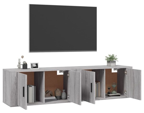 Nástěnné TV skříňky 2 ks šedé sonoma 80 x 34,5 x 40 cm 3188356