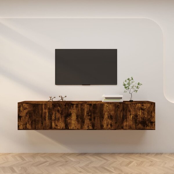 Nástěnné TV skříňky 2 ks kouřový dub 100 x 34,5 x 40 cm 3188371