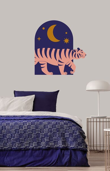 Předklížená vliesová tapeta na zeď, Růžový tygr, PLC053, Platinum Shapes, Decoprint