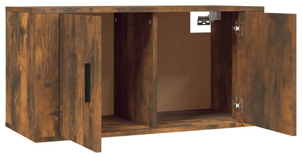 Nástěnné TV skříňky 3 ks kouřový dub 80 x 34,5 x 40 cm 3188363