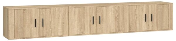 Nástěnné TV skříňky 3 ks dub sonoma 80 x 34,5 x 40 cm 3188361