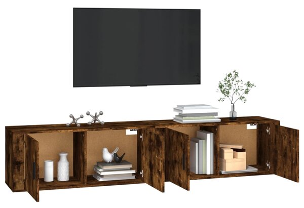 Nástěnné TV skříňky 2 ks kouřový dub 100 x 34,5 x 40 cm 3188371