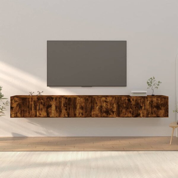 Nástěnné TV skříňky 3 ks kouřový dub 100 x 34,5 x 40 cm 3188379