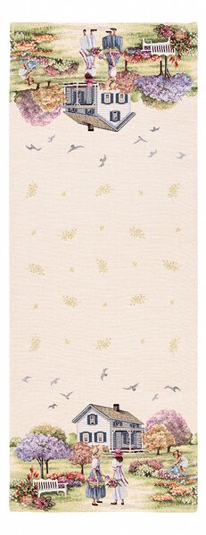 Tegatex Gobelínový ubrus - postavy v zahradě Velikost: 40*100 cm