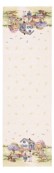 Tegatex Gobelínový ubrus - postavy v zahradě Velikost: 40*100 cm