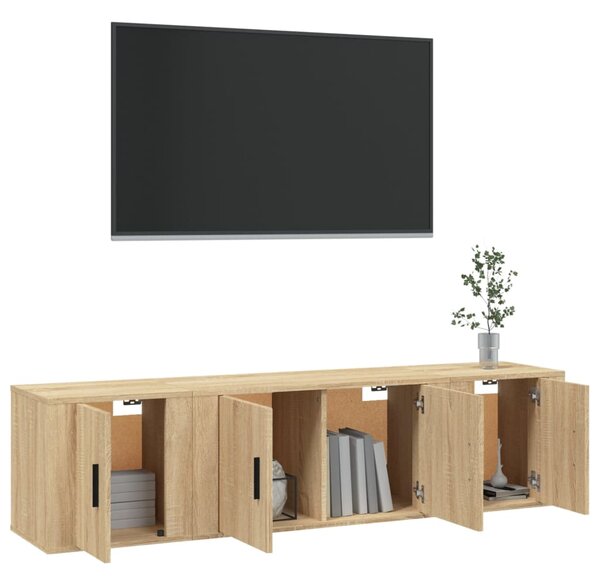 3dílný set TV skříněk dub sonoma kompozitní dřevo 3188401