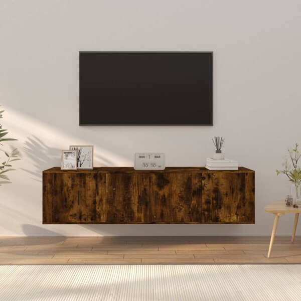 3dílný set TV skříněk kouřový dub kompozitní dřevo 3188403