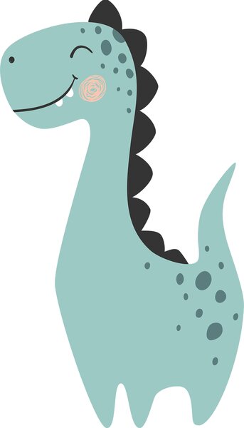 Předklížená dětská vliesová tapeta s dinosaurem, PLC035, Platinum Shapes, Decoprint
