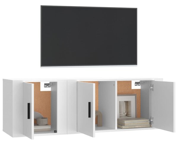 2dílný set TV skříněk bílý kompozitní dřevo 3188406