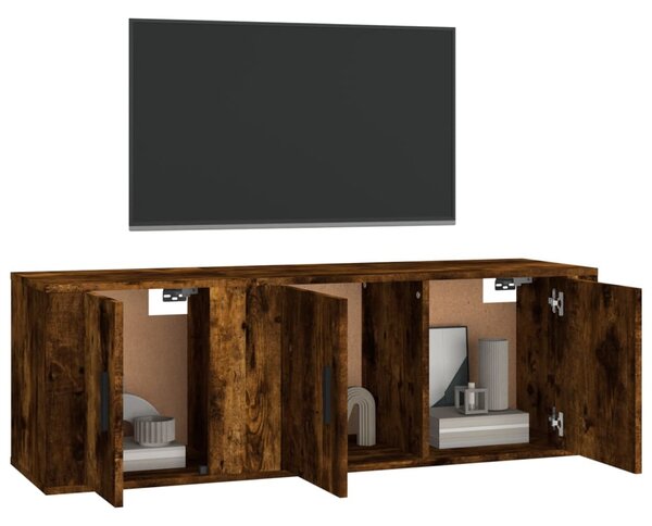 2dílný set TV skříněk kouřový dub kompozitní dřevo 3188411