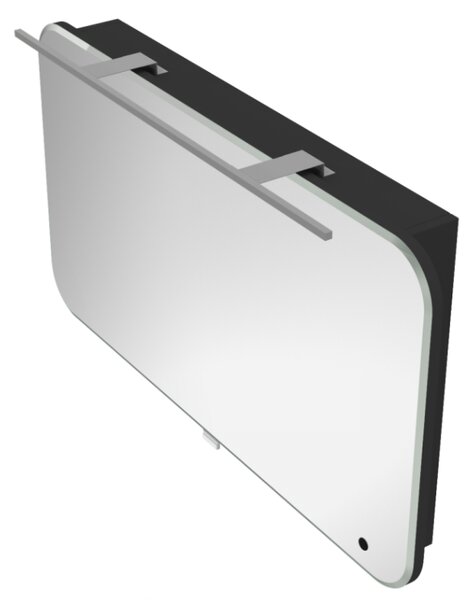 Kingsbath Velluto Black 100 zrcadlová skříňka do koupelny s LED osvětlením