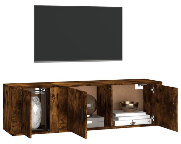 2dílný set TV skříněk kouřový dub kompozitní dřevo 3188427