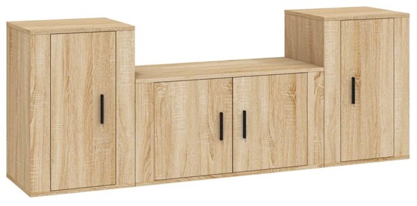 3dílný set TV skříněk dub sonoma kompozitní dřevo 3188505