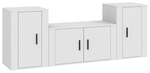 3dílný set TV skříněk bílý kompozitní dřevo 3188502