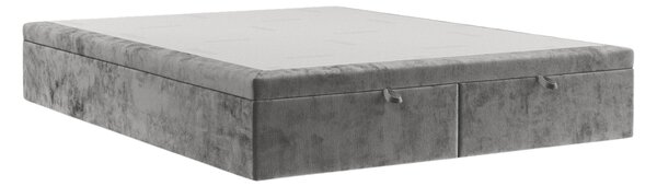 Maison de Rêve Šedá čalouněná dvoulůžková postel HICKORY 140 x 200 cm s úložným prostorem