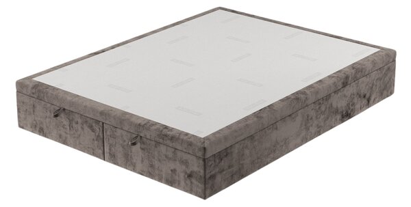 Maison de Rêve Hnědá čalouněná dvoulůžková postel HICKORY 140 x 200 cm s úložným prostorem