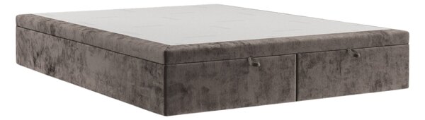 Maison de Rêve Hnědá čalouněná dvoulůžková postel HICKORY 140 x 200 cm s úložným prostorem