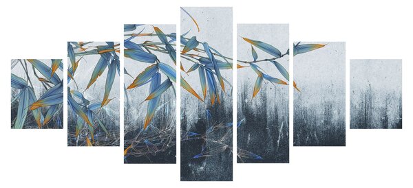 Obraz - Bambus na zdi (210x100 cm)