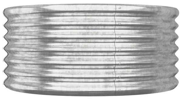 Zahradní truhlík pozinkovaná ocel 80x80x36 cm stříbrný 318857