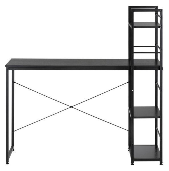 Psací stůl s policemi 120x48 cm SPRINGOS Nexo HF0046 černý