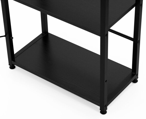 Psací stůl s policemi 120x48 cm SPRINGOS Nexo HF0046 černý