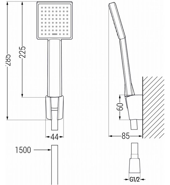 Mexen R-45 bodová sprchová sada, chrom - 785455052-00