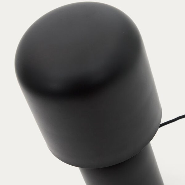 Černá kovová stolní lampa Kave Home Monze