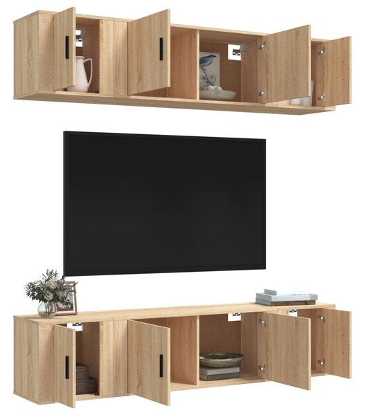 6dílný set TV skříněk dub sonoma kompozitní dřevo 3188657