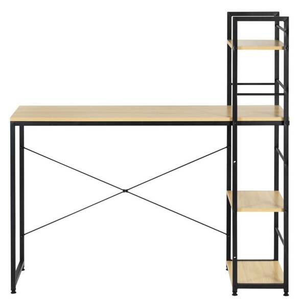 Psací stůl s policemi 120x48 cm SPRINGOS HF0047 Nexo světle hnědý