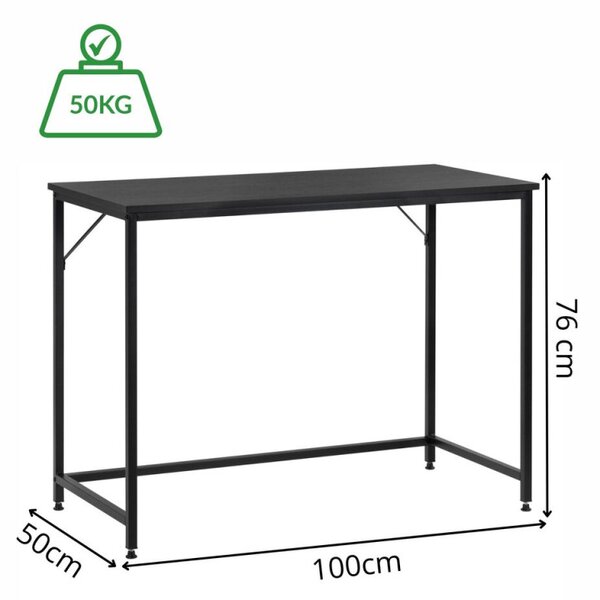 Psací stůl 100x50 cm SPRINGOS Vasto HF0043 černý