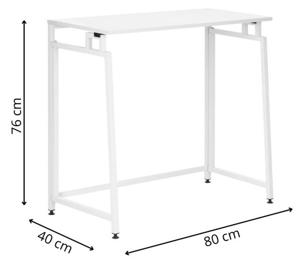 Skládací pracovní stůl 80x40 cm SPRINGOS HF0057 Flecto bílý
