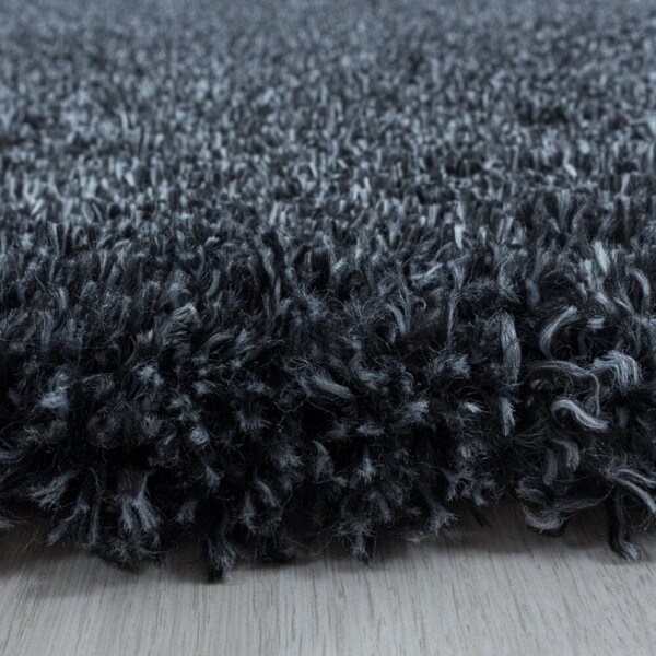 Kusový koberec Fluffy shaggy 3500 antraciet 60 x 110 cm - SLEVA 1ks 60 x 110 cm - SLEVA 1ks