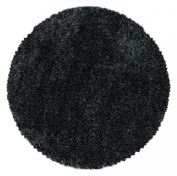 Kusový koberec Fluffy shaggy 3500 antraciet 60 x 110 cm - SLEVA 1ks 60 x 110 cm - SLEVA 1ks