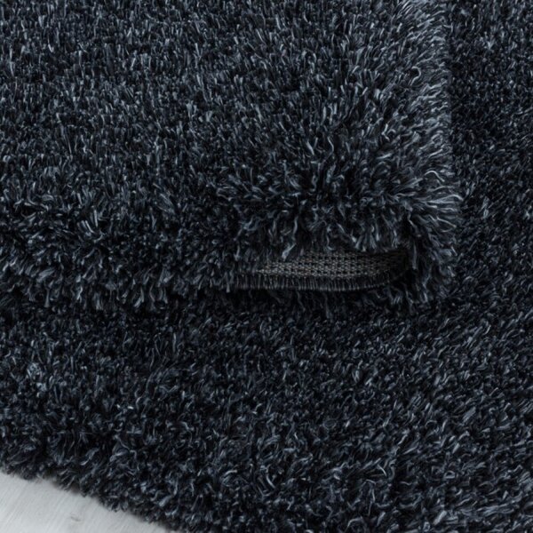 Kusový koberec Fluffy shaggy 3500 antraciet 60 x 110 cm - SLEVA 1ks 60 x 110 cm - SLEVA 1ks