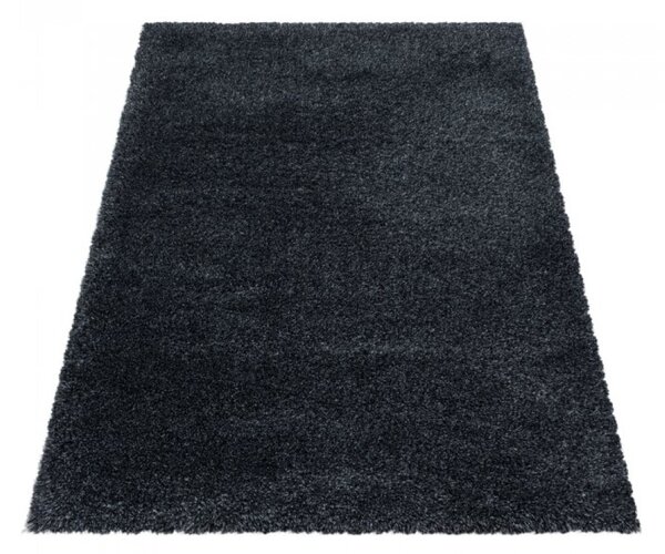 Kusový koberec Fluffy shaggy 3500 antraciet 60 x 110 cm - SLEVA 1ks 60 x 110 cm - SLEVA 1ks