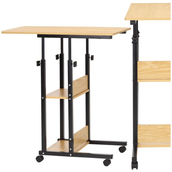 Stolek na notebook 80x40 cm SPRINGOS Lineo HF0060 světle hnědý