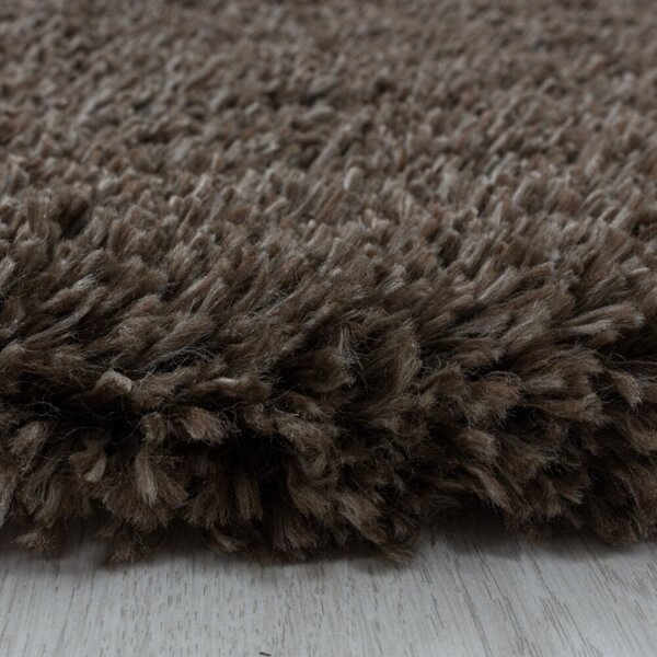 Kusový koberec Fluffy shaggy 3500 brown 60 x 110 cm 60 x 110 cm