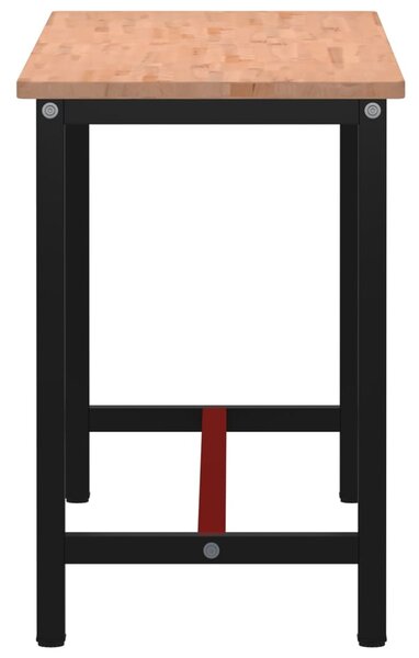 Pracovní stůl 150 x 55 x 81,5 cm masivní bukové dřevo a kov 3188905