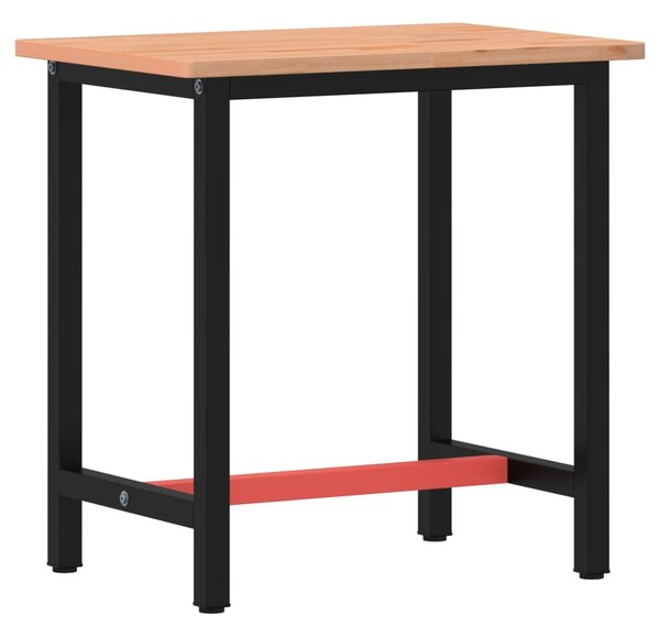 Pracovní stůl 80 x 55 x 81,5 cm masivní bukové dřevo a kov 3188903