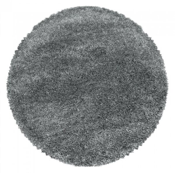 Kusový koberec Fluffy shaggy 3500 light grey Kruh průměr 80 cm Kruh průměr 80 cm